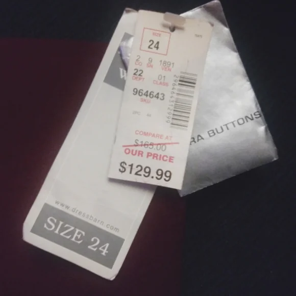 Dressbarn | PLUS Zip-Up Wine Business Blazer - 24W - Picture 7 of 8